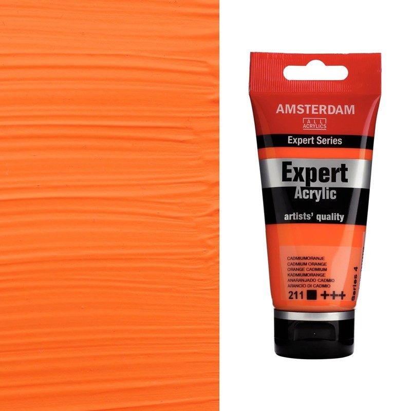 Colori Acrilici Amsterdam Expert Talens - Arancio di cadmio (211) tubo da 75 ml