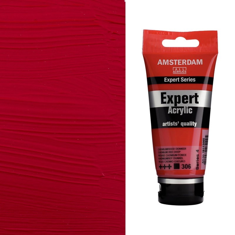 Colori Acrilici Amsterdam Expert Talens - Rosso di cadmio scuro (306) tubo da 75 ml