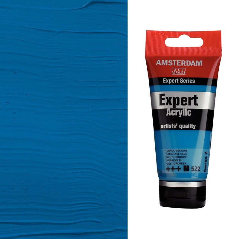 Colori Acrilici Amsterdam Expert Talens - Blu turchese (522) tubo da 75 ml Colori Acrilici Amsterdam Expert Talens - Blu turchese (522) tubo da 75 ml