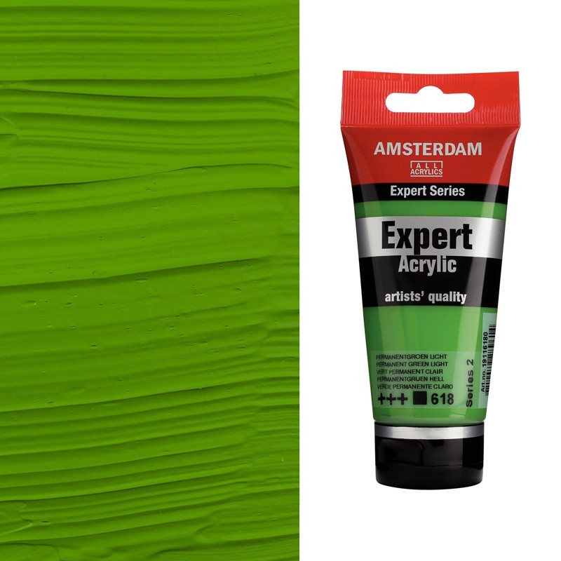 Colori Acrilici Amsterdam Expert Talens - Verde permanente chiaro (618) tubo da 75 ml Colori Acrilici Amsterdam Expert Talens - Verde permanente chiaro (618) tubo da 75 ml