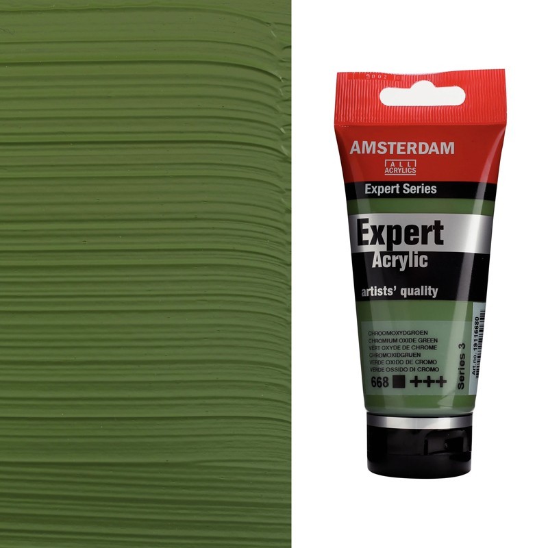 Colori Acrilici Amsterdam Expert Talens - Verde ossido di cromo (668) tubo da 75 ml Colori Acrilici Amsterdam Expert Talens - Verde ossido di cromo (668) tubo da 75 ml