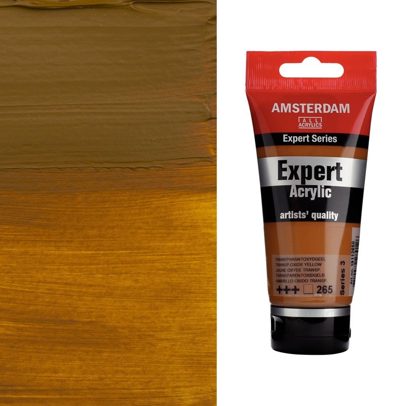 Colori Acrilici Amsterdam Expert Talens - Giallo ossido trasparente (265) tubo da 75 ml Colori Acrilici Amsterdam Expert Talens - Giallo ossido trasparente (265) tubo da 75 ml