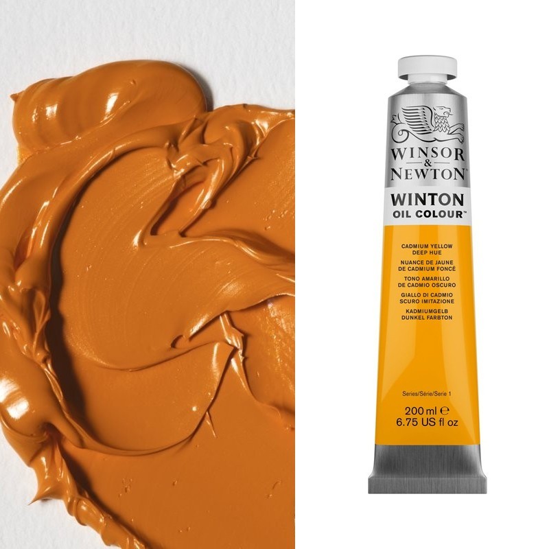Colori ad Olio Winsor&Newton "Winton" Giallo di Cadmio Scuro imit. (115) tubo da 200 ml Colori ad Olio Winsor&Newton "Winton" Giallo di Cadmio Scuro imit. (115) tubo da 200 ml
