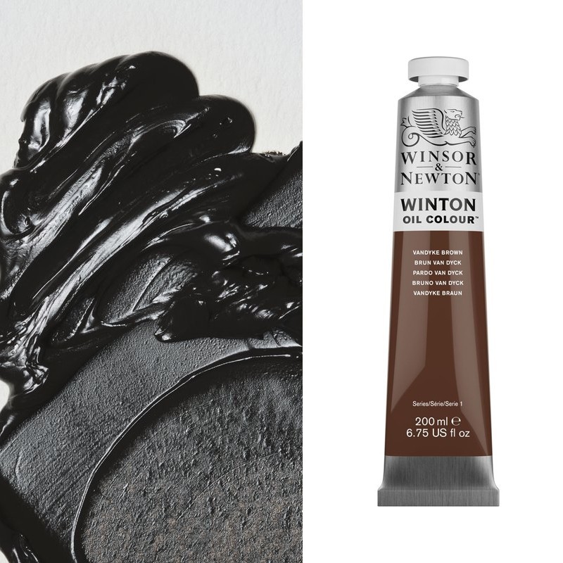 Colori ad Olio Winsor&Newton "Winton" Bruno Van Dyke (676) tubo da 200 ml