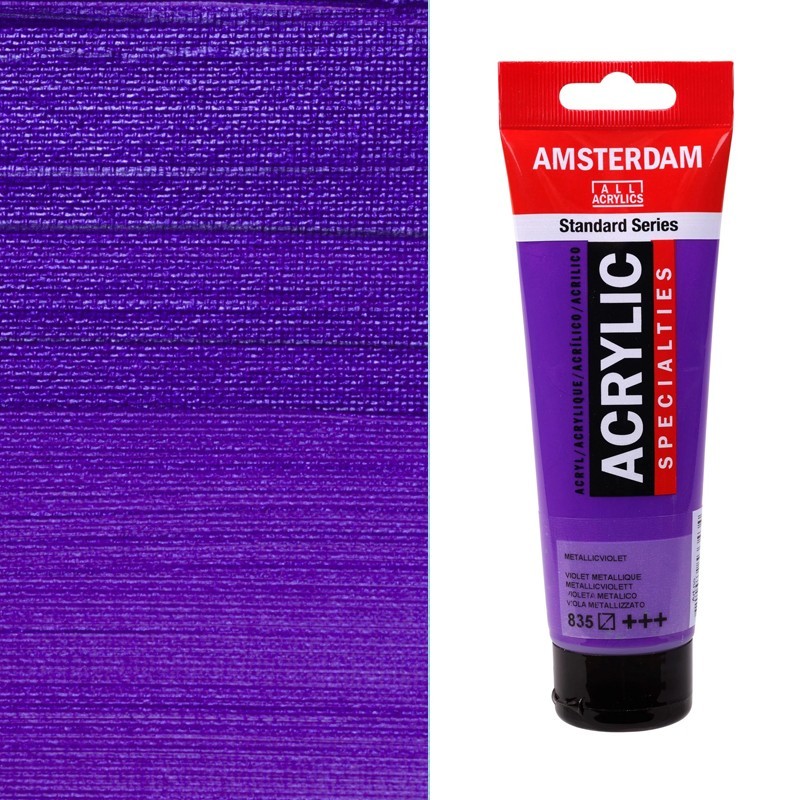 Colori Acrilici Talens "Amsterdam" Viola Metallizzato (835) tubo da 120 ml
