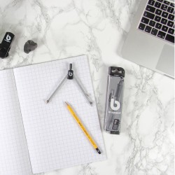 Bruynzeel - Compasso in acciaio completo di accessori