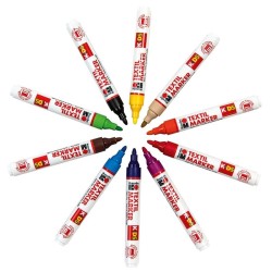 Marabu Kids Textile Marker - 10 Pennarelli per tessuti chiari con punta da 3 mm
