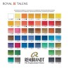 Talens Rembrandt Watercolour Set - Scatola in metallo con 48 acquerelli professionali 1/2 godet e pennello