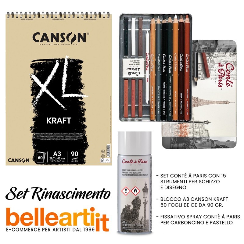 Bellearti.it - Set Rinascimento per schizzo e disegno Bellearti.it - Set Rinascimento per schizzo e disegno