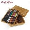 Conté à Paris - Cofanetto Bamboo Box con 24 pastelli 6 matite e accessori per Schizzo
