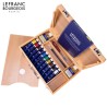 LEFRANC&BOURGEOIS Cassetta in legno con 10 tubi da 40 ml di colori per dipingere a olio, medium e accessori