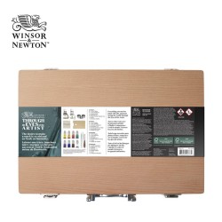 Winsor&Newton - Cassetta in legno Winton con 8 tubi di Colori ad olio da 37 ml. e accessori