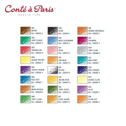 Conté à Paris - Cassetta Bamboo Box con 48 pastelli carré in colori assortiti