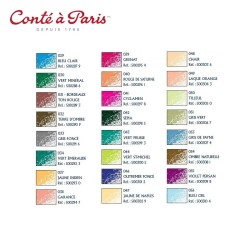 Conté à Paris - Cassetta Bamboo Box con 48 pastelli carré in colori assortiti