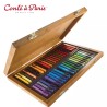 Conté à Paris - Cassetta Bamboo Box con 48 pastelli carré in colori assortiti