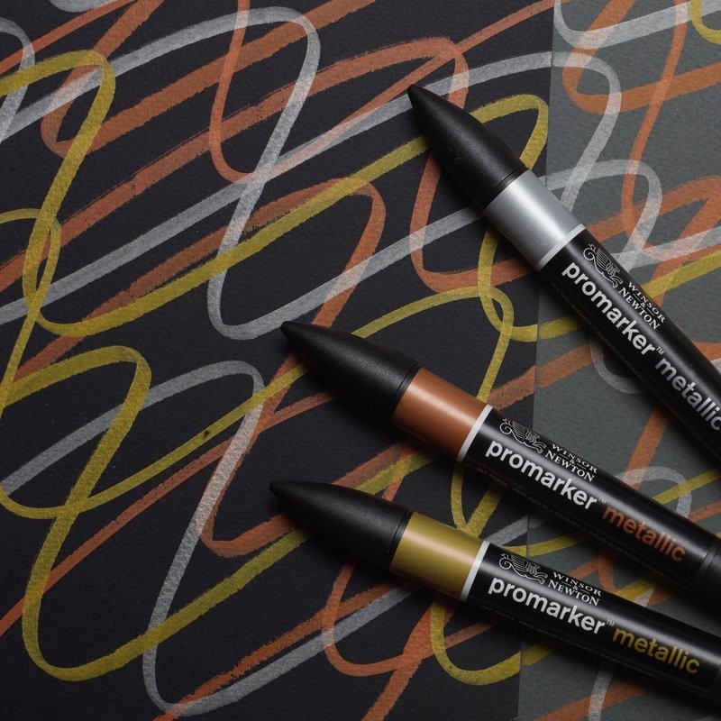 W&N PROMARKER - SET da 2 Pennarelli Gold+Silver serie metallic — immagine 6