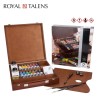Talens - Cassetta in legno Inspiration Van Gogh Colori a Olio 14 tubi 40 ml, medium e accessori