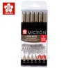 Sakura Pigma Micron Fineliner - Set di 6 pennarelli neri a punta fine