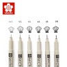 Sakura Pigma Micron Fineliner - Set di 6 pennarelli neri a punta fine