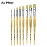 DA VINCI - SET JUNIOR BORSTE 3529 - 8 PENNELLI PIATTI IN setola SINTETICa serie 329