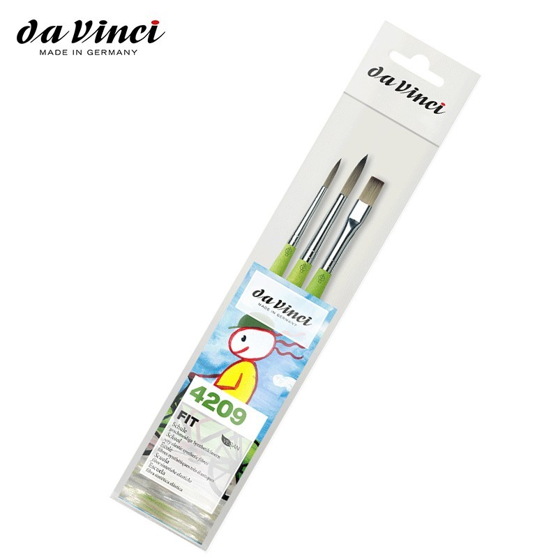DA VINCI - SET 4209 con 3 PENNELLI IN PELO SINTETICO SERIE FIT synthetics DA VINCI - SET 4209 con 3 PENNELLI IN PELO SINTETICO SERIE FIT synthetics