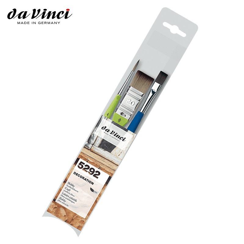 Da Vinci - Set 5292 Home Deco con 3 pennelli in pelo sintetico Da Vinci - Set 5292 Home Deco con 3 pennelli in pelo sintetico