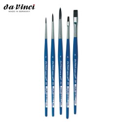 Da Vinci - Set 3504 con 5 pennelli in pelo sintetico serie Forte Basic