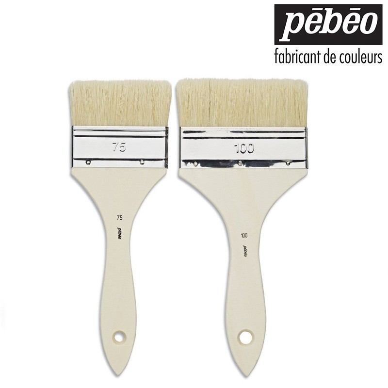 Pébéo - Set con 2 Pennellesse in setola Beau-blanc Pébéo - Set con 2 Pennellesse in setola Beau-blanc