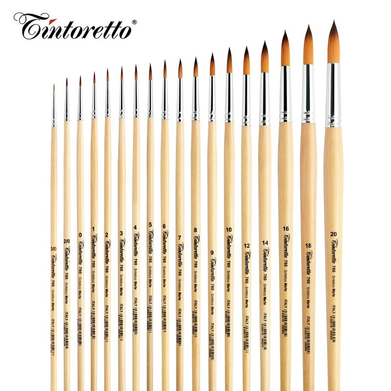 Set 24 Pennelli Rotondi In Spugna - 4 Colori E Misure, Per Arti E Mestieri, Pittura Su Tessuto E Legno - Foto 12