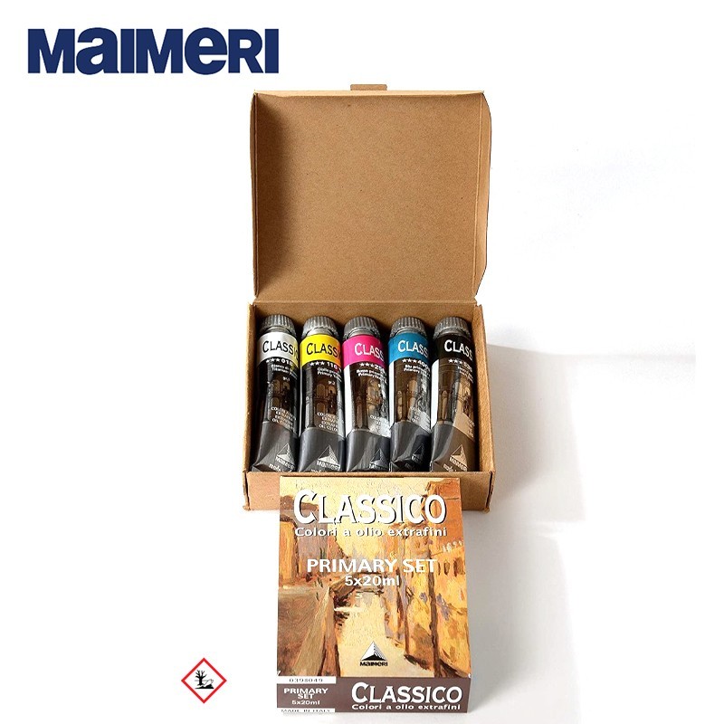 Maimeri Classico Primary Set - Confezione con 5 tubi da 20 ml. di colori ad olio extrafine