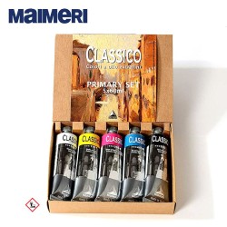 Maimeri Classico Primary Set - Confezione con 5 tubi da 60 ml. di colori ad olio extrafine