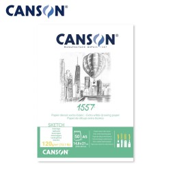 Canson 1557 - Blocchi da schizzo e disegno - 30 fogli da 180 gr. a grana leggera