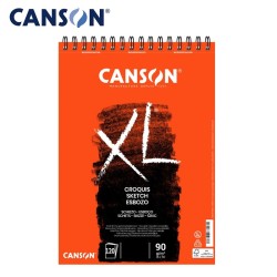 Canson XL Croquis - Blocchi di Carta per Schizzo e Disegno rilegato a spirale 120 fogli color avorio da 90 gr.