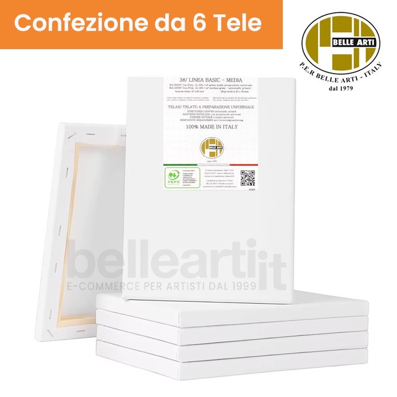 6 TELE PROFILO DA 2 CM - GRANA MEDIA MISTO COTONE - LINEA 38 P.E.R. 6 TELE PROFILO DA 2 CM - GRANA MEDIA MISTO COTONE - LINEA 38 P.E.R.