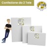 GRANDI FORMATI - 2 TELE PROFILO DA 2 CM - LINO 100% A GRANA EXTRA FINE - LINEA 62 P.E.R.