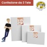 GRANDI FORMATI - 3 TELE PROFILO DA 4,5 CM - GRANA FINE MISTO COTONE - LINEA 45 P.E.R.