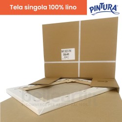 1 tela per dipingere spessore 2 cm - Grana fine Lino 100% Linea Museum - PINTURA