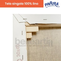 1 tela per dipingere spessore 2 cm - Grana fine Lino 100% Linea Museum - PINTURA