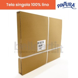 1 tela per dipingere spessore 2 cm - Grana fine Lino 100% Linea Museum - PINTURA