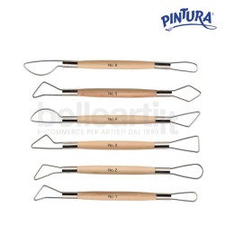 Pintura - Set da 6 Mirette per Scultura e modellato - lunghezza 20 cm