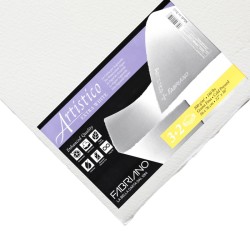 Fabriano Artistico - Carta per Acquerello extra-white a grana fina 300 gr. Cotone 100% 3+2 fogli 56x76 cm.