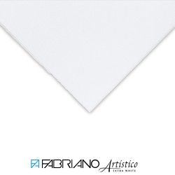 Fabriano Artistico - Carta per Acquerello extra-white a grana fina 300 gr. Cotone 100% 3+2 fogli 56x76 cm.
