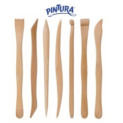 Pintura - Set da 15 Stecche in legno di bosso per Scultura e modellato - lunghezza 20 cm