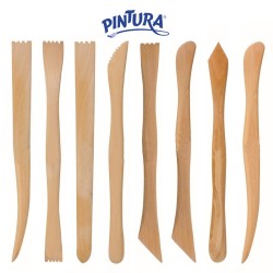Pintura - Set da 15 Stecche in legno di bosso per Scultura e modellato - lunghezza 20 cm