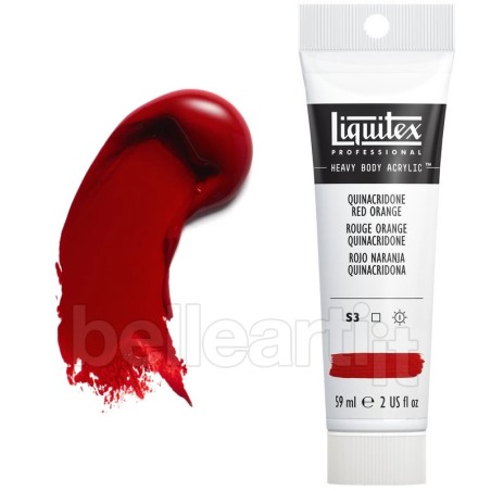 Colori Acrilici Liquitex Heavy Body Rosso Arancio Quinacridone (109) tubo da 59 ml