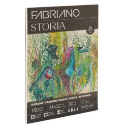 FABRIANO STORIA - BLOCCHI DI CARTA PER SCHIZZO E DISEGNO 30 FF. DA 180 GR. a grana fina