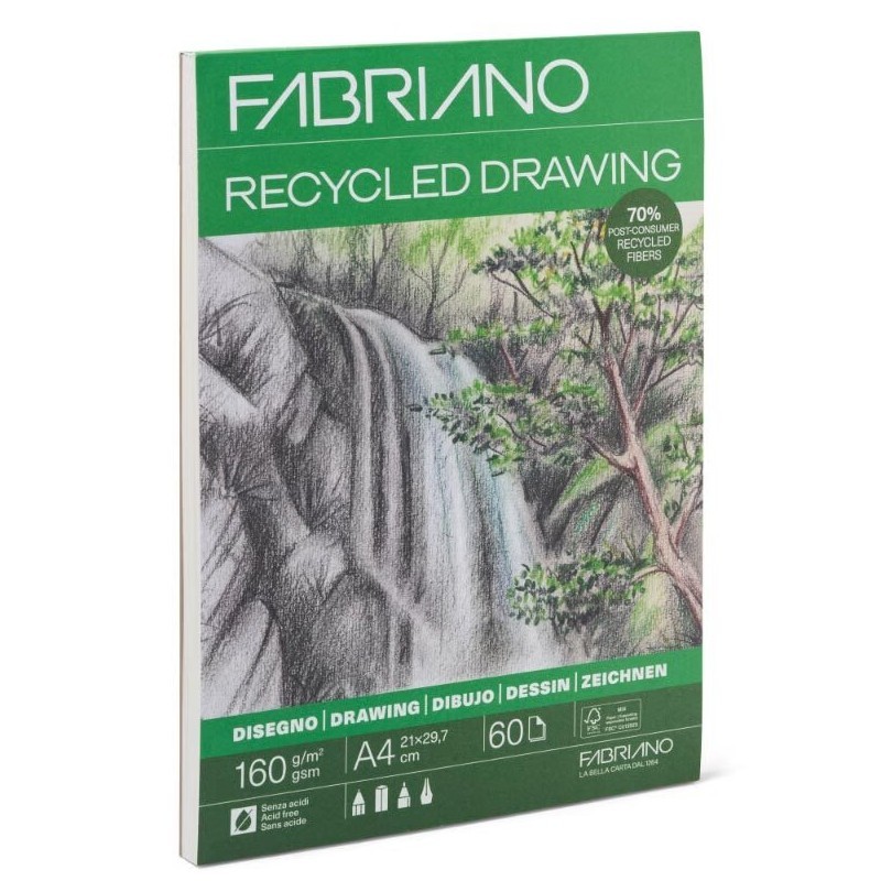 Blocco Recycled Drawing A4 160 Gr. 60 Fogli — immagine 3