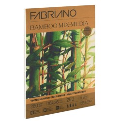 FABRIANO BAMBOO MIX MEDIA - BLOCCHI DI CARTA PER TECNICA MISTA 25 FF. DA 280 gr/mq