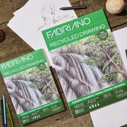 FABRIANO RECYCLED DRAWING - BLOCCHI DI CARTA A4 per schizzo e disegno 60 FF. DA 160 GR/MQ