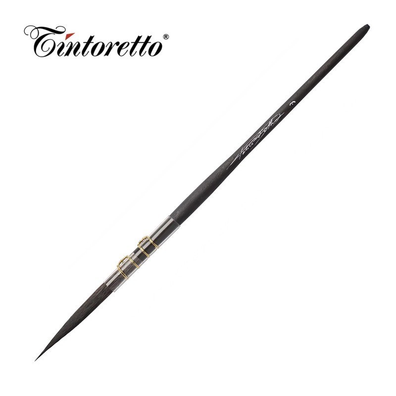 Pennelli Tintoretto - Tondo a Pelo extra-lungo n. 0 in sintetico imit. Vajo Kazan - Serie 1408 Pennelli Tintoretto - Tondo a Pelo extra-lungo n. 0 in sintetico imit. Vajo Kazan - Serie 1408